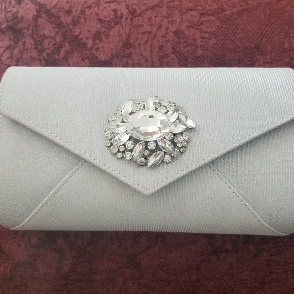 Lulu Townsend Handbags - Lulu Townsend Silver Evening Clutch